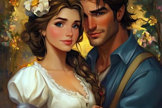draw a gorgeous disney style cartoon portrait