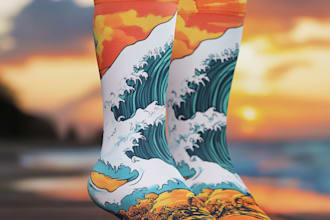 do sublimation all type of unique socks design and patterns