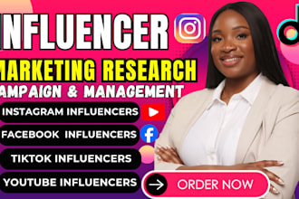 do influencer research for tiktok, youtube, instagram, and social media