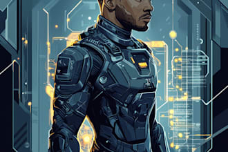 draw sci fi illustration and sci fi art