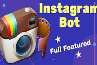 develop automated instagram API bot, tiktok API bot, twitter x bot
