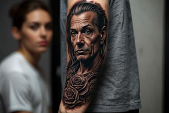 draw custom tattoo design realistic, full sleeve tattoo