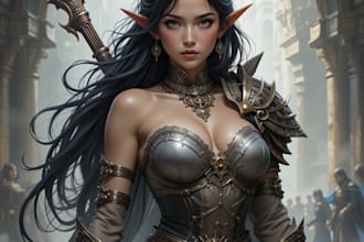 make a awesome dnd character art and dnd character art