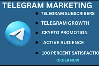 promote and grow telegram group channel to real and active telegram subscribers