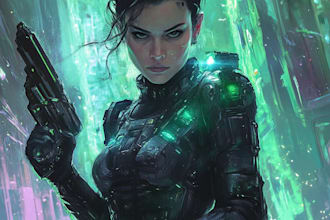draw a sci fi character illustration or sci fi character