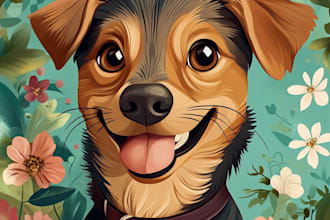 create disney style pet portraits in 24 hours