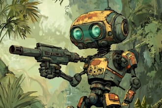 do your favorite warhammer character illustration