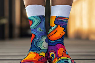 draw unique socks design or sketch for you