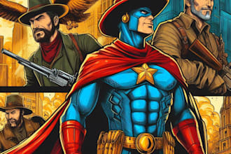 make a superhero or comic cartoon character