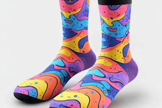 draw a unique socks design for your brand