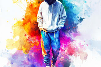 make surreal watercolor painting for music album cover ar