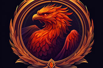 make medieval fantasy game, rpg, mmo game logo