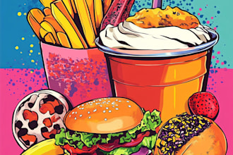 make a food pop art of your food