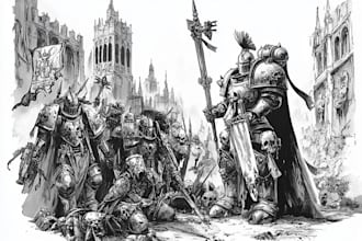 create any warhammer illustration of you