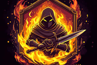 make a medieval, fantasy, rpg gaming logo