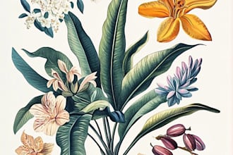 create amazing botanical illustration