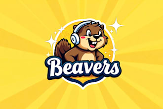 design creative beaver mascot logo for your company