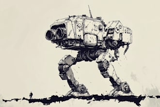 do  a awsome warhammer character art illustration