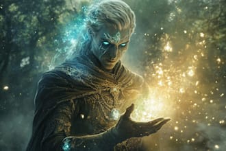 create artistic fantasy book cover design