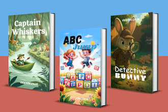 create children book cover design, KDP paperback, kindle cover for early readers
