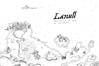 draw a fantasy world map for dnd, novels or games