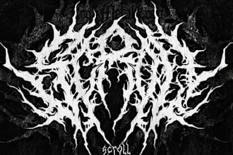 draw  amazing metal font and various font logo style