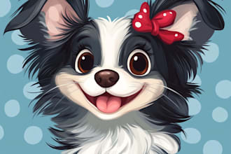 make a simple watercolor portrait of your pet