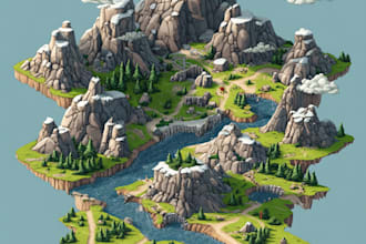 make amazing vector or isometric map illustration