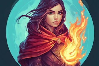 design fantasy game logo with cool unique magic style