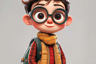 draw funny cartoon character, caricature, portrait