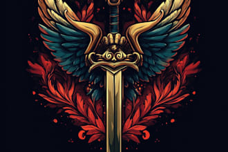 design fantasy game logo with cool unique magic style
