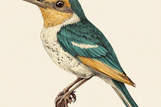 make a scientific illustration of bird or another animal