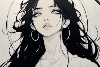 draw anime fanart, character illustration, vtubers