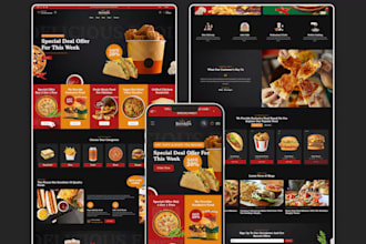 design restaurant website, food website, wordpress website, catering online food