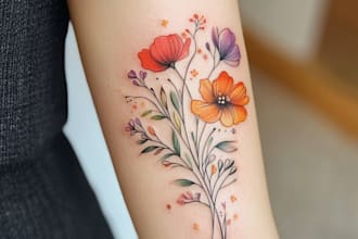 do drawing your traditional or old school tattoo design