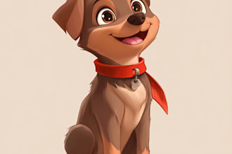 a portrait in semi realism disney cartoon style