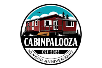 design creative cabin logo for your brand