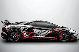 design professional and modern racing car wrap