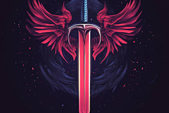do fantasy game logo with cool unique magic style