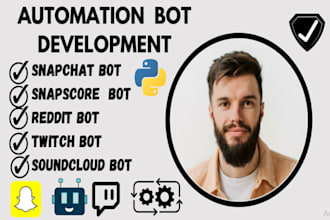create a custom reddit or twitch bot in python