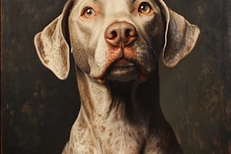 draw dog, cat, any pet to portrait