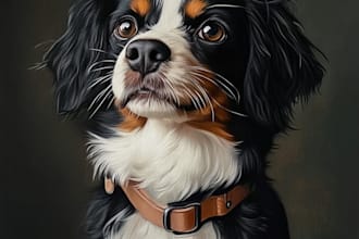 draw dog, cat, any pet to portrait