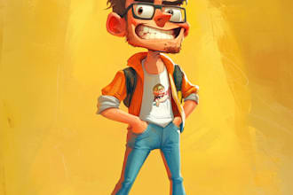 design a 2d cartoon character