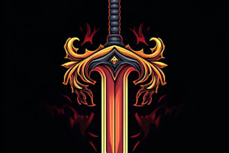 make a professional fantasy game logo