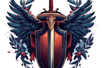 draw unique fantasy game logo title