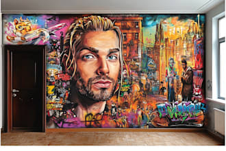 draw any graffiti mural wall art or banner
