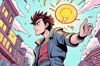draw manga comic webtoon anime story for you