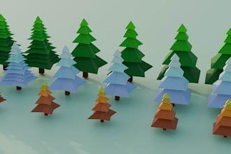 make simple low poly 3d models for your projects