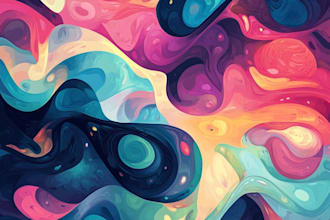 design abstract or watercolor canvas wall art in my style
