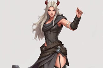 draw your fantasy,scifi or rpg character full body or portrait